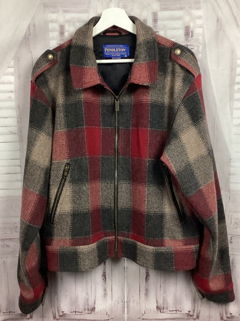 Pendleton Vintage Plaid Zip Up Jacket Coat XL